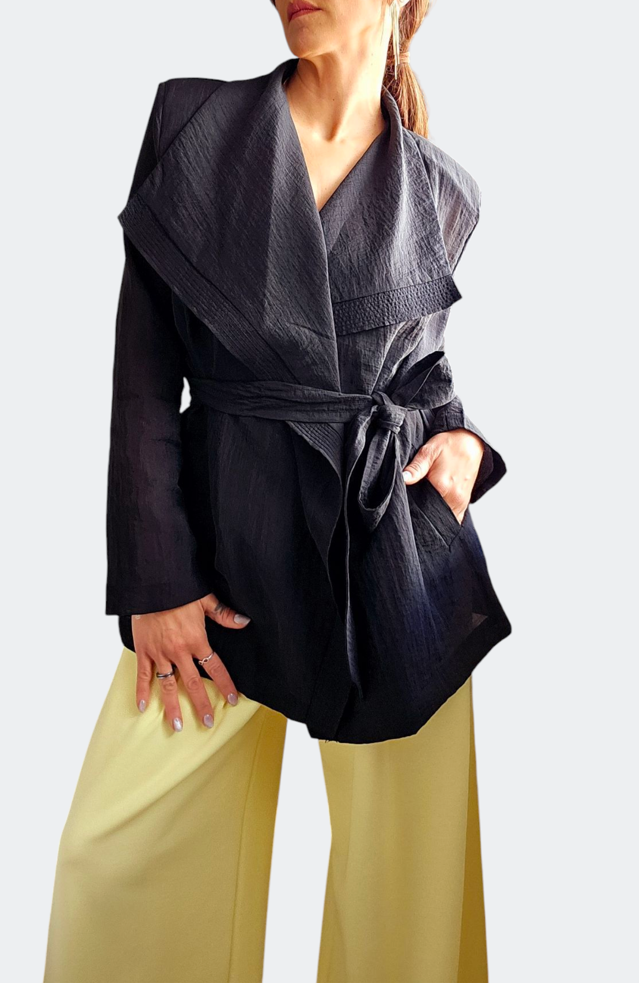 CHAQUETA CINTURÓN BLACK LUM