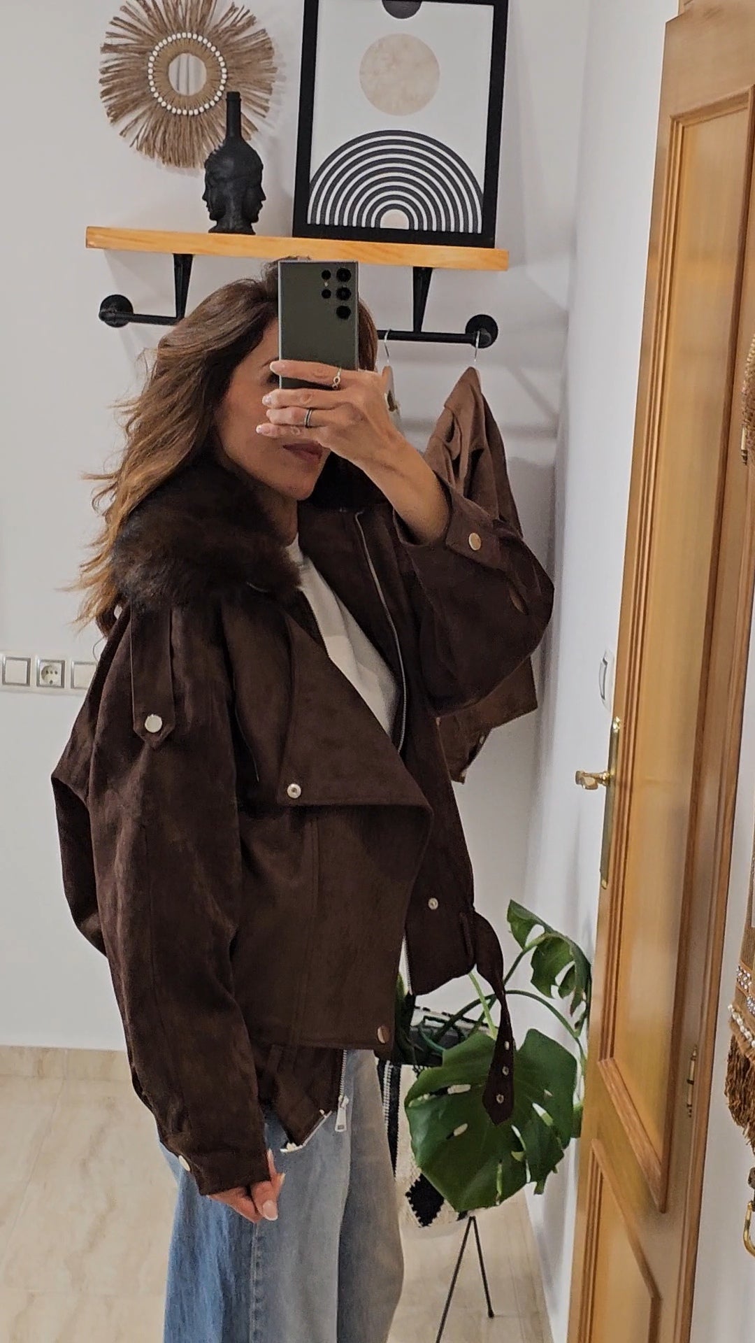 CAZADORA CUELLO PIEL